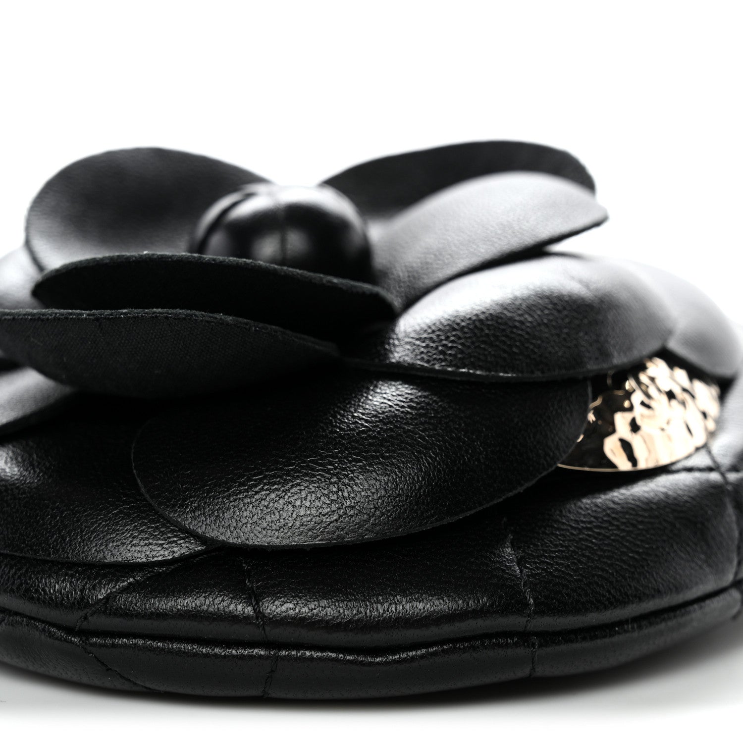 Chanel Lambskin Mini Camellia Bouquet Clutch With Chain Black 10 of 10