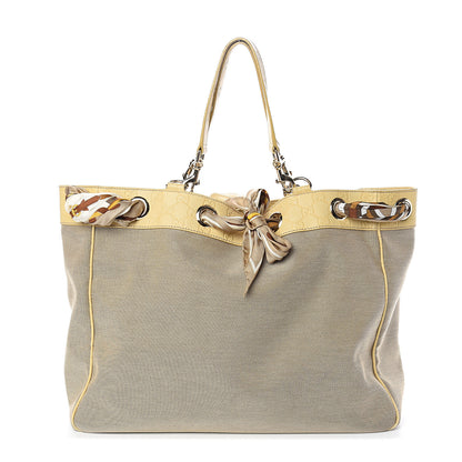 Gucci Canvas Guccissima Large Positano Tote Beige 1 of 12