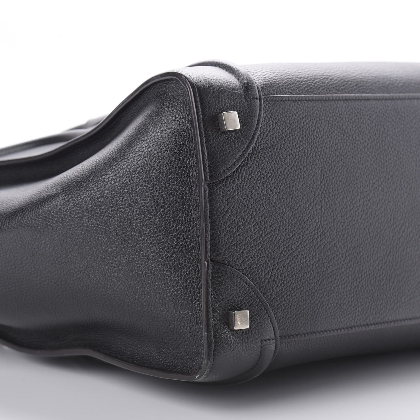 Drummed Calfskin Mini Luggage Black