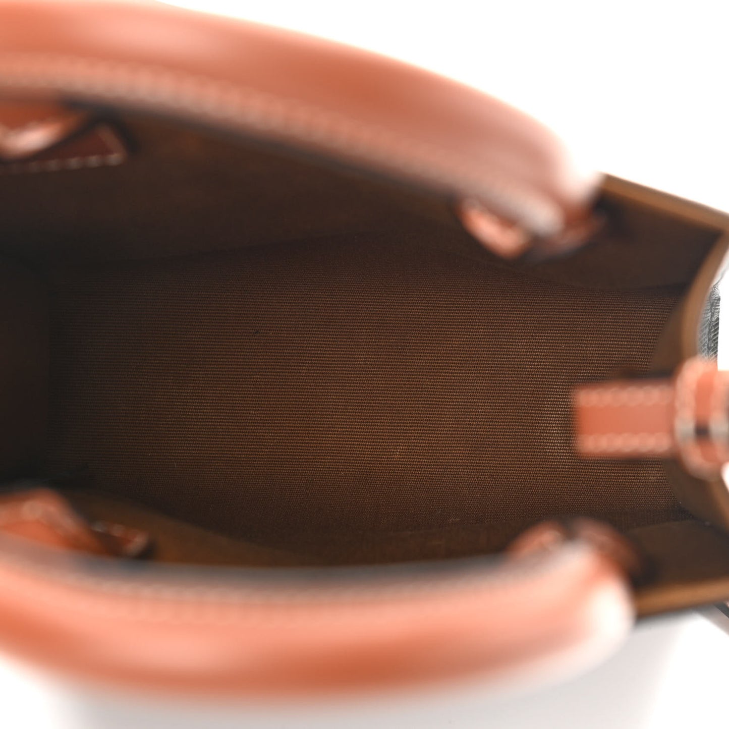 Canvas Calfskin Mini Vertical Cabas Khaki