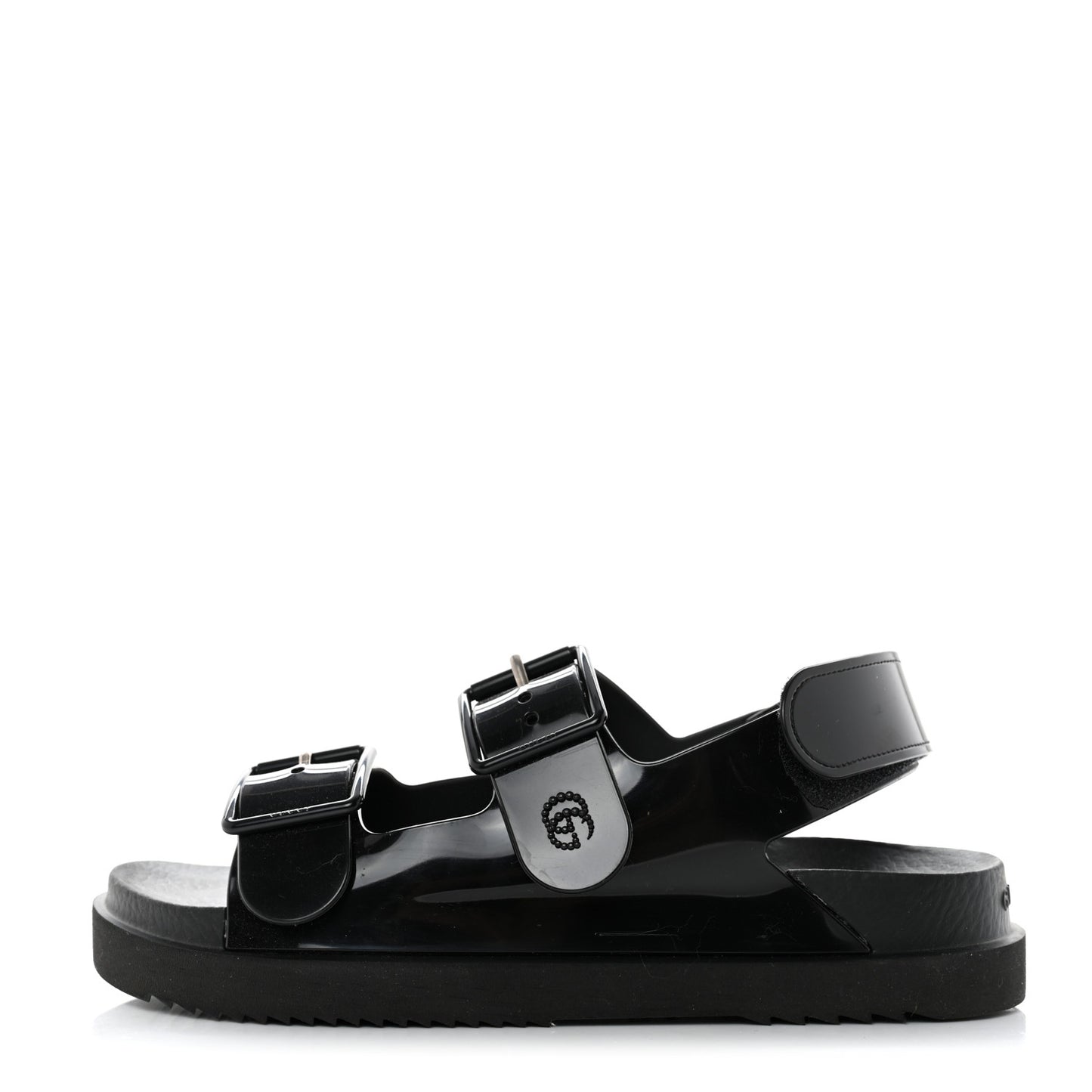 Rubber Mini Double G Womens Isla Dad Sandals 37 Black