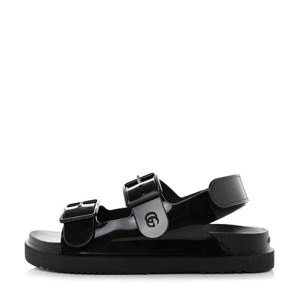 Gucci Rubber Mini Double G Womens Isla Dad Sandals 37 Black 2 of 16