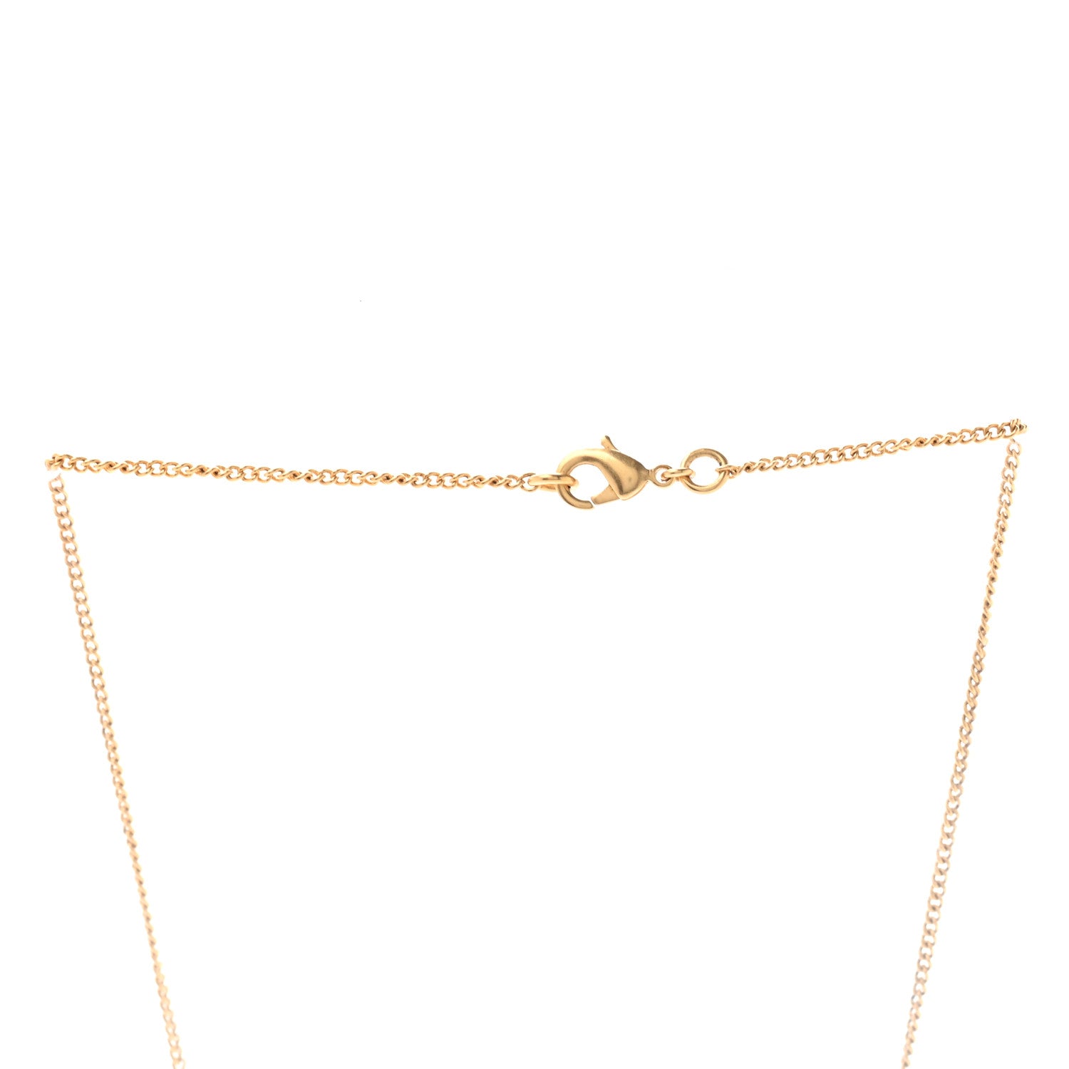 Chanel CC Necklace Matte Gold 4 of 5