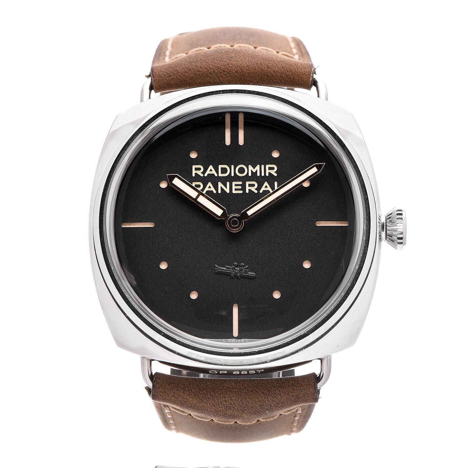 Panerai Stainless Steel Calfskin 47mm Radiomir S.L.C Manual Winding Watch Black PAM00425 1 of 11