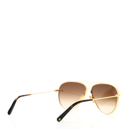 Louis Vuitton Metal The LV Pilot Sunglasses Z1619U Gradient Brown Monogram 4 of 8