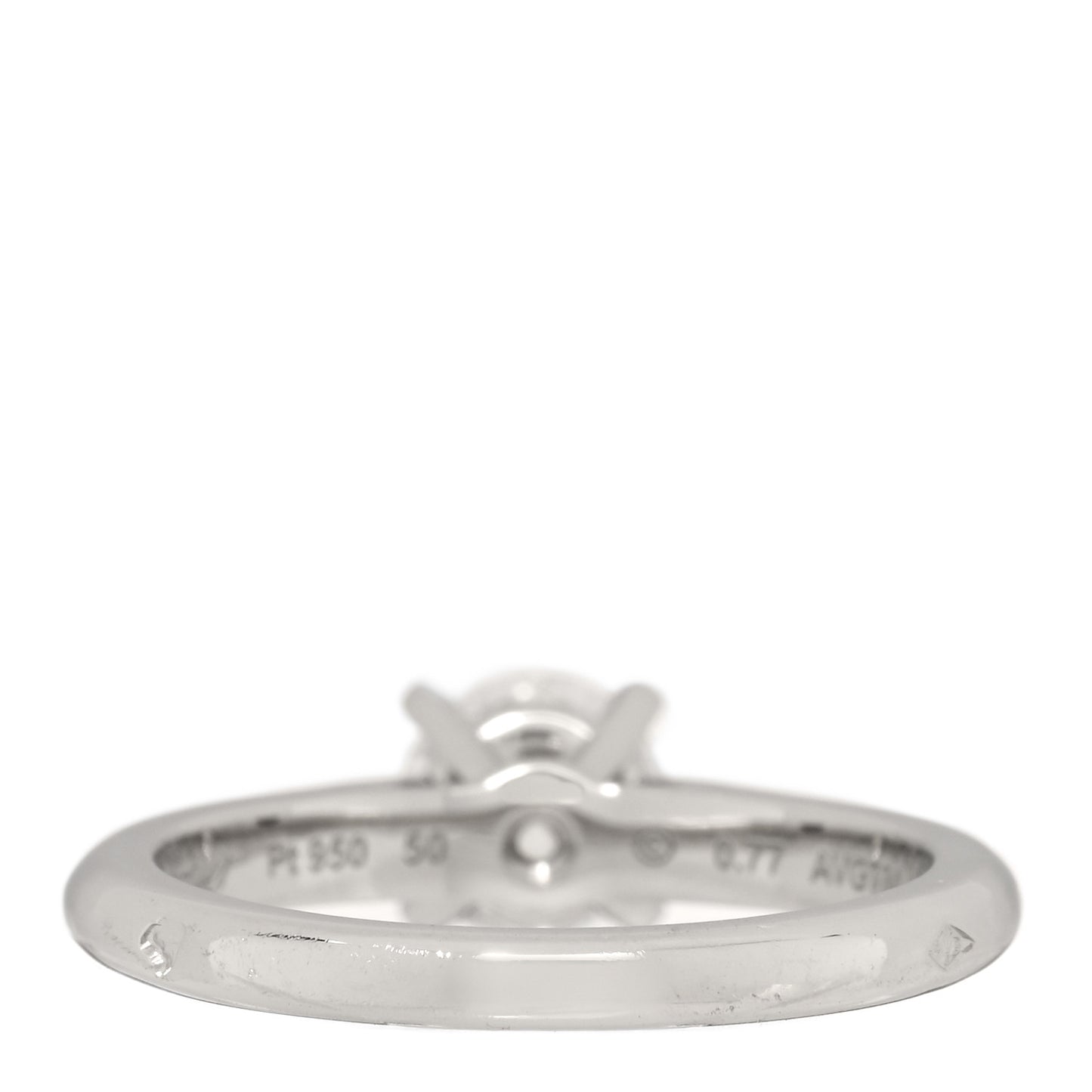 Platinum Diamond .77ct Solitaire 1895 Engagement Ring 50 5.25