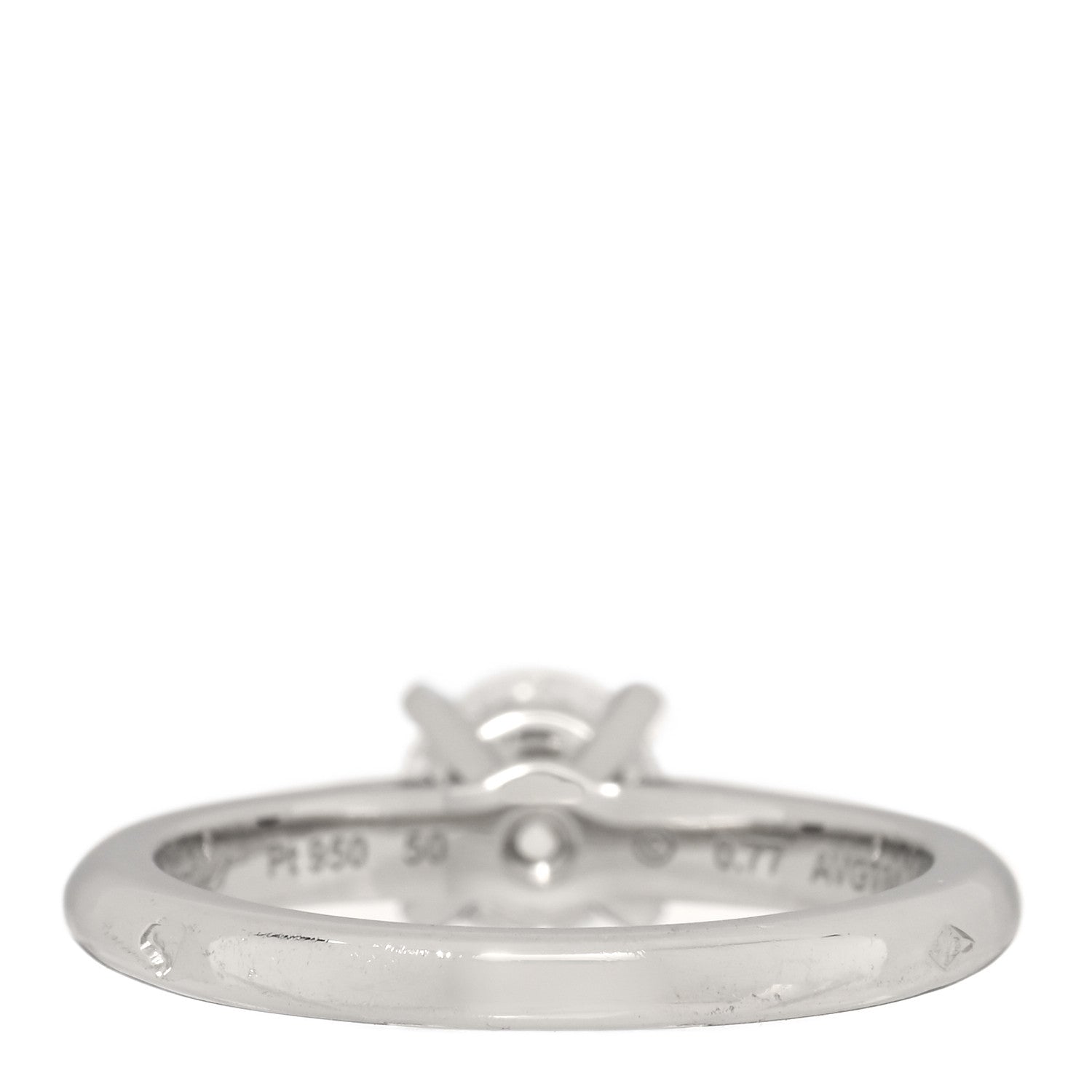 Cartier Platinum Diamond .77ct Solitaire 1895 Engagement Ring 50 5.25 3 of 5