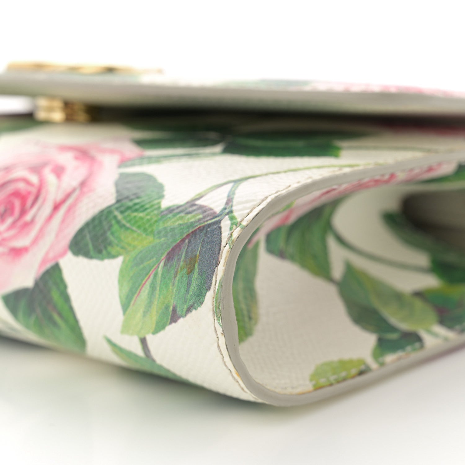 Dolce & Gabbana Dauphine Rose Print Wallet On Chain Pink 9 of 14