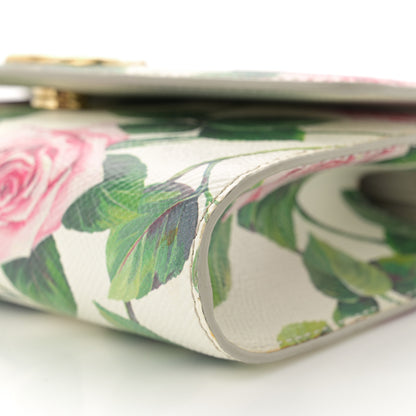 Dolce & Gabbana Dauphine Rose Print Wallet On Chain Pink 9 of 14