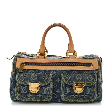 Louis Vuitton Monogram Denim Neo Speedy Blue 1 of 15