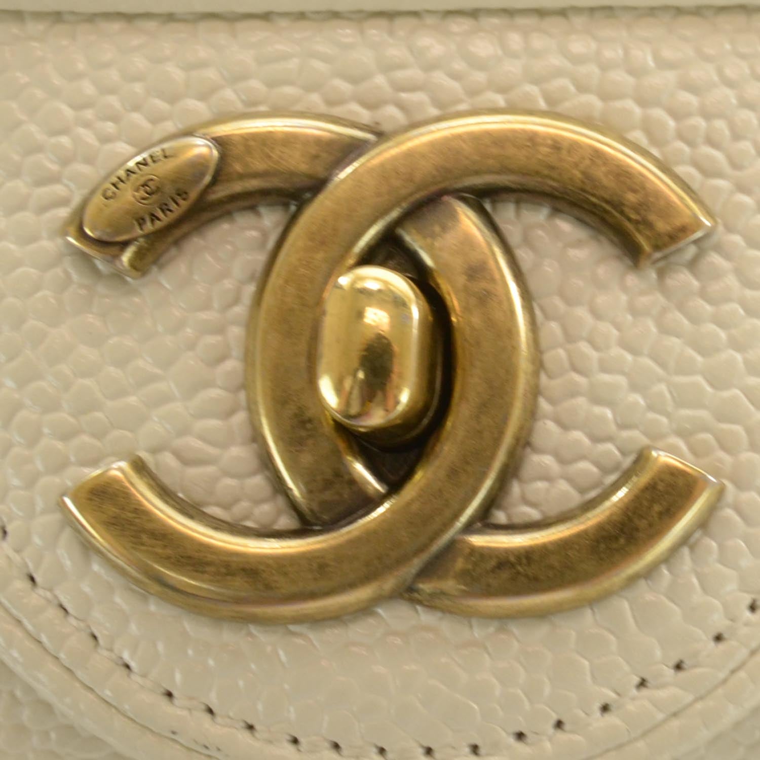 Chanel Caviar Quilted Large Shiva Flap Ivory 5 of 10