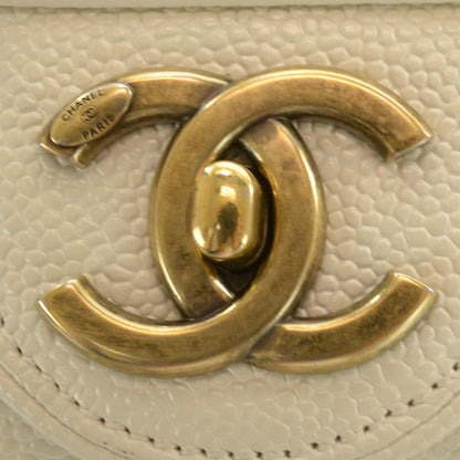 Chanel Caviar Quilted Large Shiva Flap Ivory 5 of 10