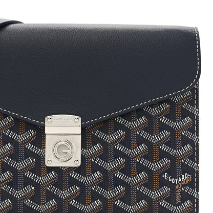 Goyard Goyardine Calfskin Chypre Wallet Pouch Navy 7 of 10