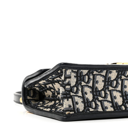 Christian Dior Oblique 30 Montaigne East West Chain Flap Bag Blue 8 of 9