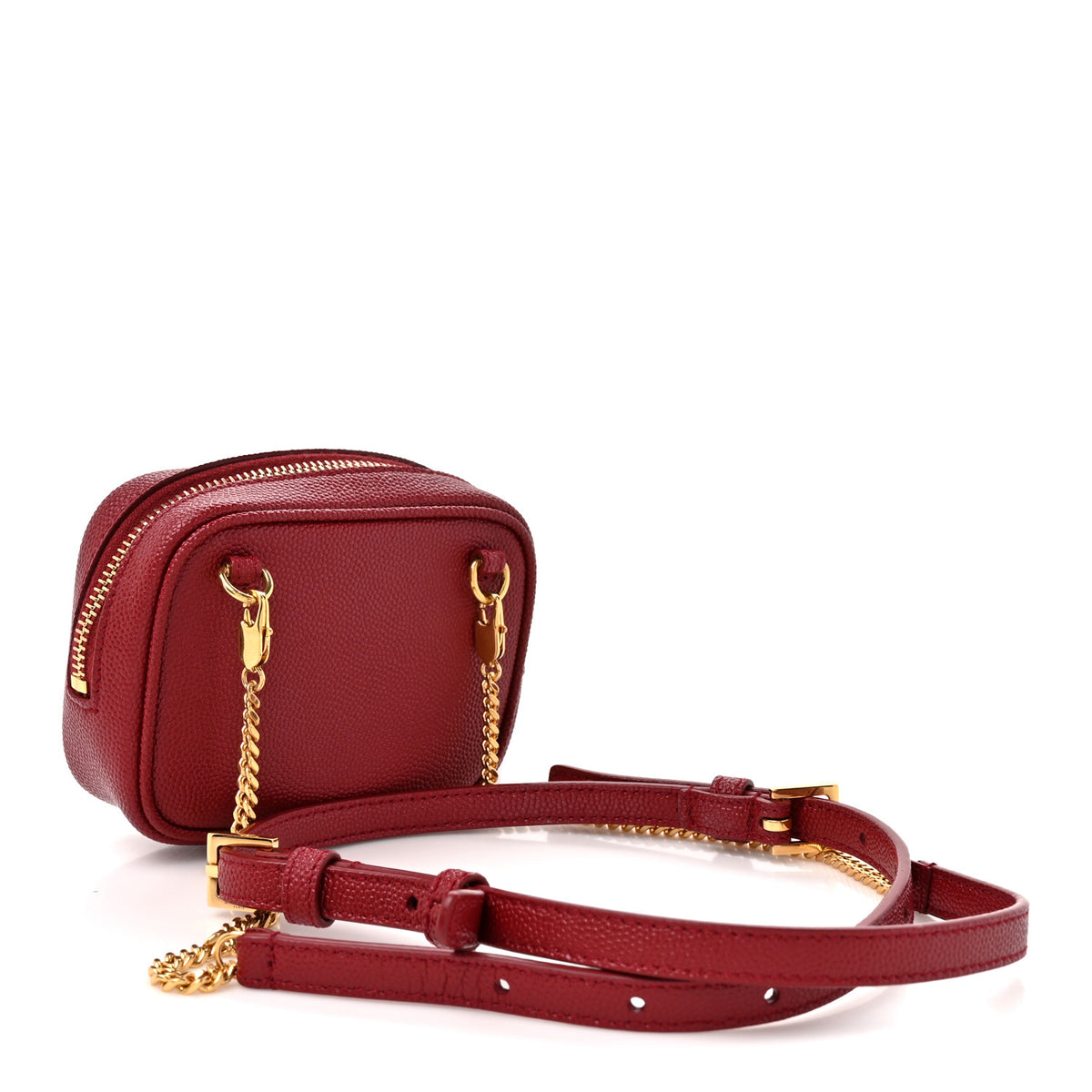 Grain De Poudre Matelasse Monogram Baby Lou Camera Bag Opyum Red