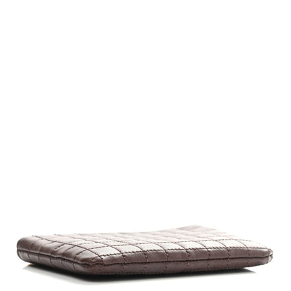 Celine Calfskin Quilted C Charm Coin Card Pouch Brown 4 of 9