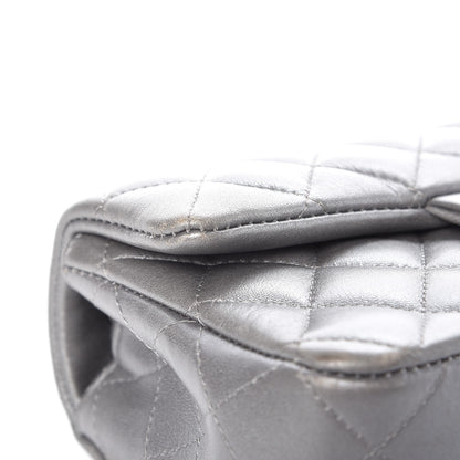 Chanel Metallic Lambskin Quilted Mini Rectangular Flap Silver 10 of 13
