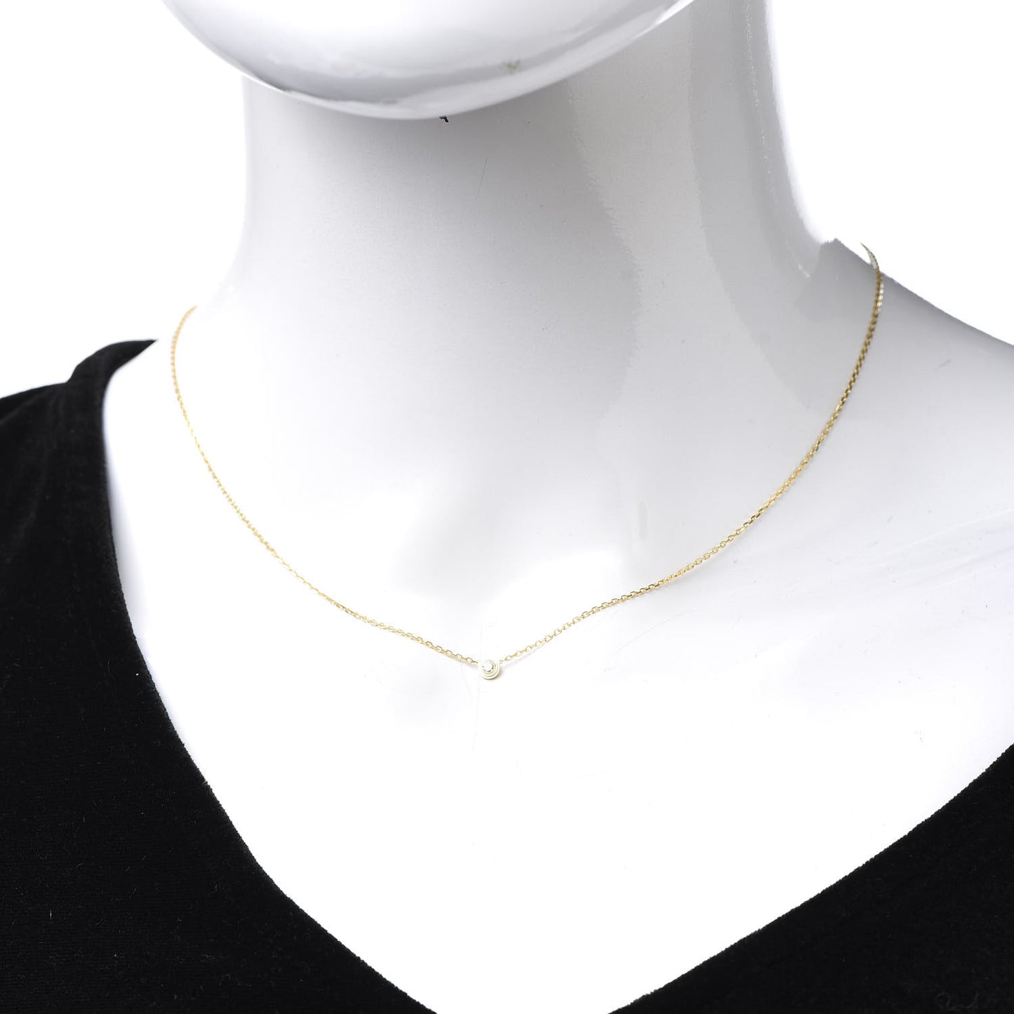 18K Yellow Gold Diamond XS D'Amour Pendant Necklace