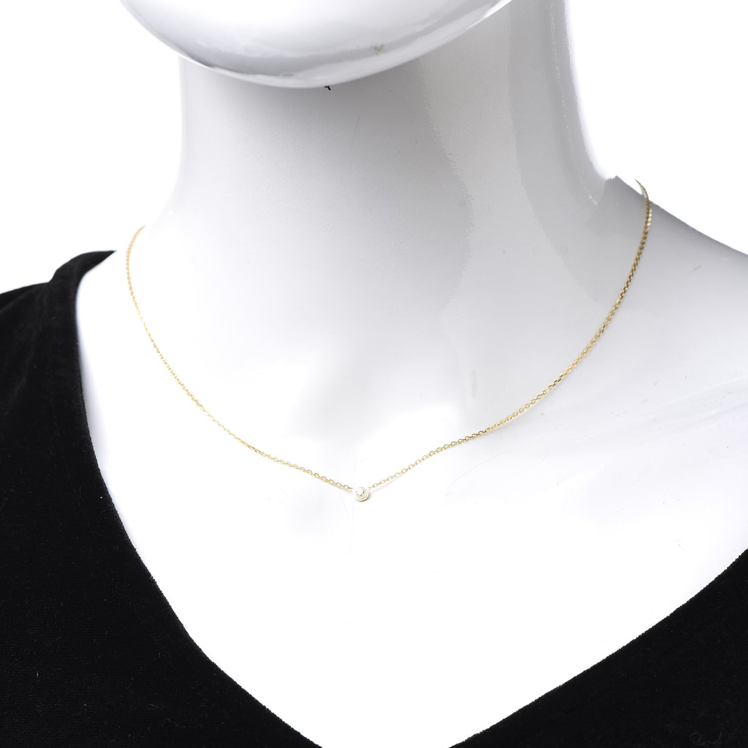 Cartier 18K Yellow Gold Diamond XS D'Amour Pendant Necklace 2 of 7