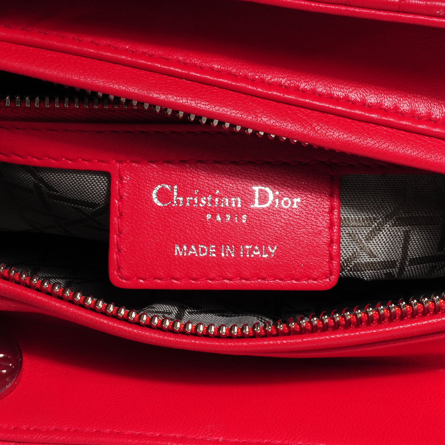 Lambskin Cannage Medium Lady Dior Hot Pink