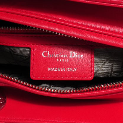 Christian Dior Lambskin Cannage Medium Lady Dior Hot Pink 6 of 7