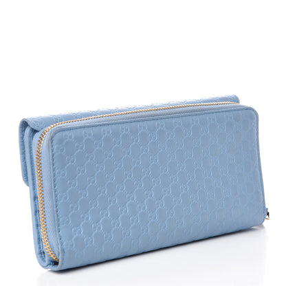 Gucci Soft Microguccissima Continental Zip Wallet Mineral Blue 3 of 10