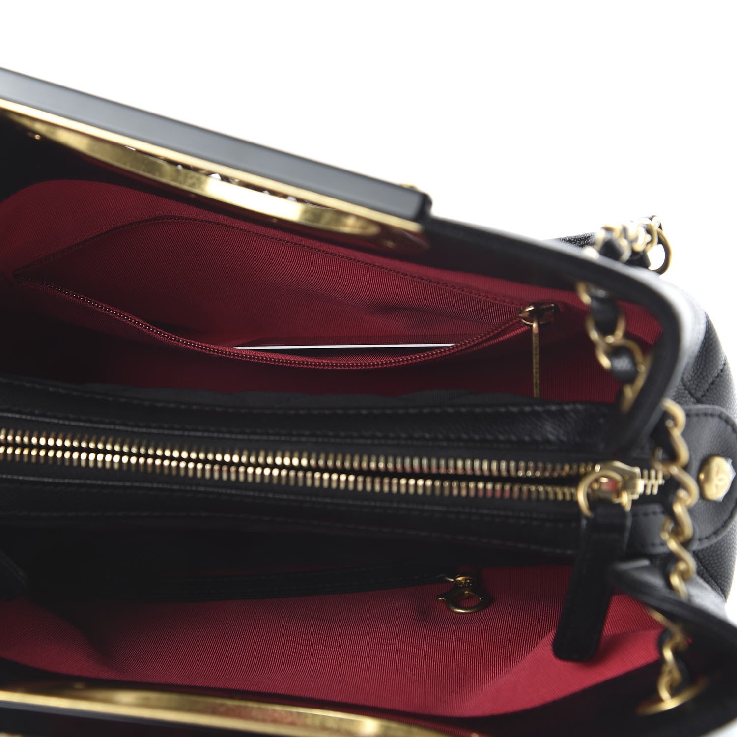 Chanel Caviar Quilted Large A Real Catch Shopping Bag Black 5 of 11