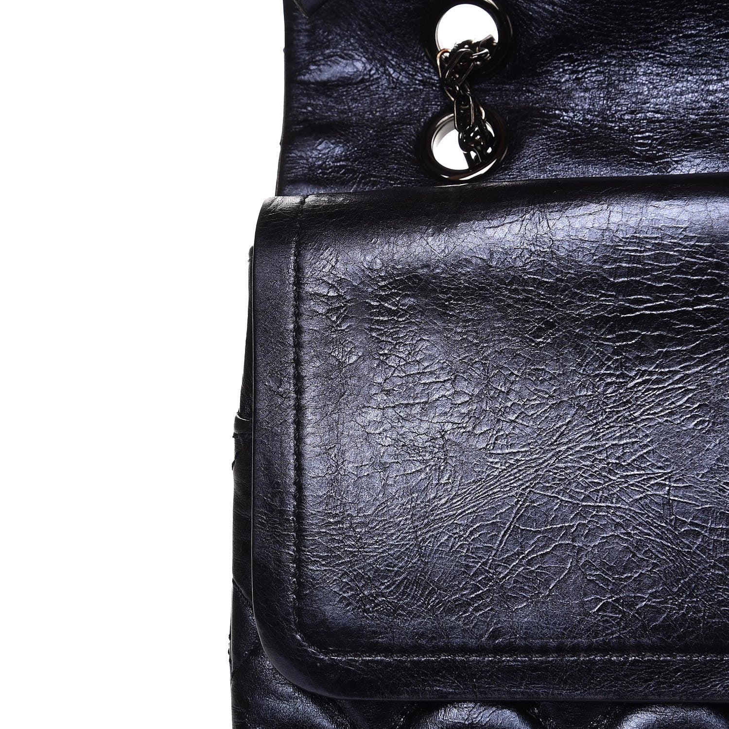 Chanel Metallic Aged Calfskin 2.55 Reissue Flap 227 Blue 13 of 14