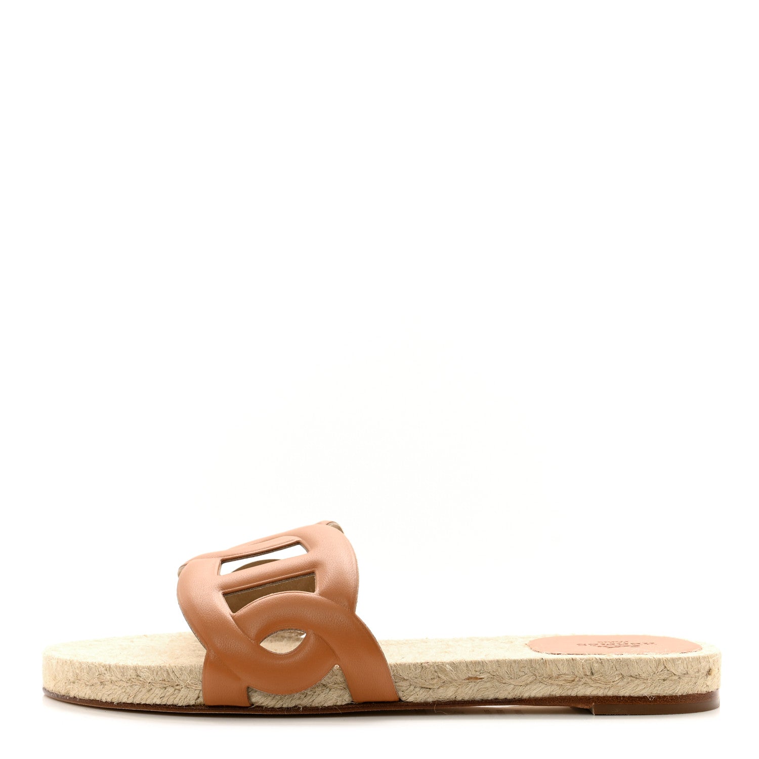 Hermes Nappa Famosa Espadrille Sandals 38 Naturel 1 of 7