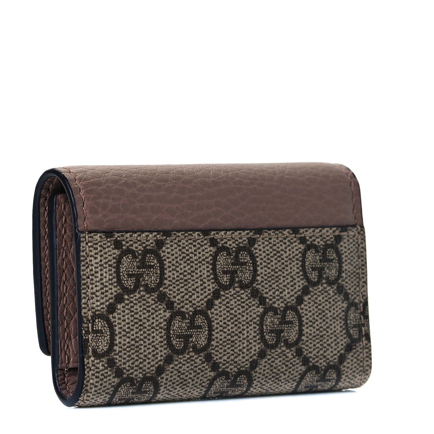 Gucci Dollar Calfskin GG Supreme Monogram GG Marmont 6 Key Holder Case Porcelain Rose Beige Ebony 3 of 8