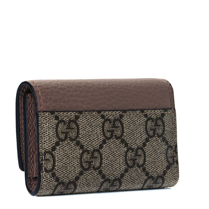 Gucci Dollar Calfskin GG Supreme Monogram GG Marmont 6 Key Holder Case Porcelain Rose Beige Ebony 3 of 8
