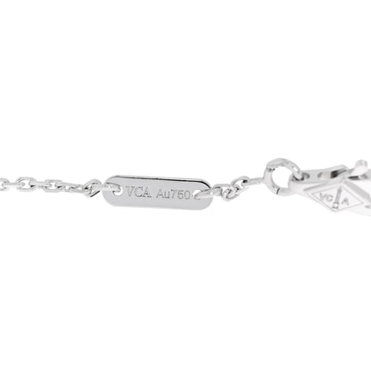 Van Cleef & Arpels 18K White Gold Diamond Sweet Alhambra Bracelet 4 of 5
