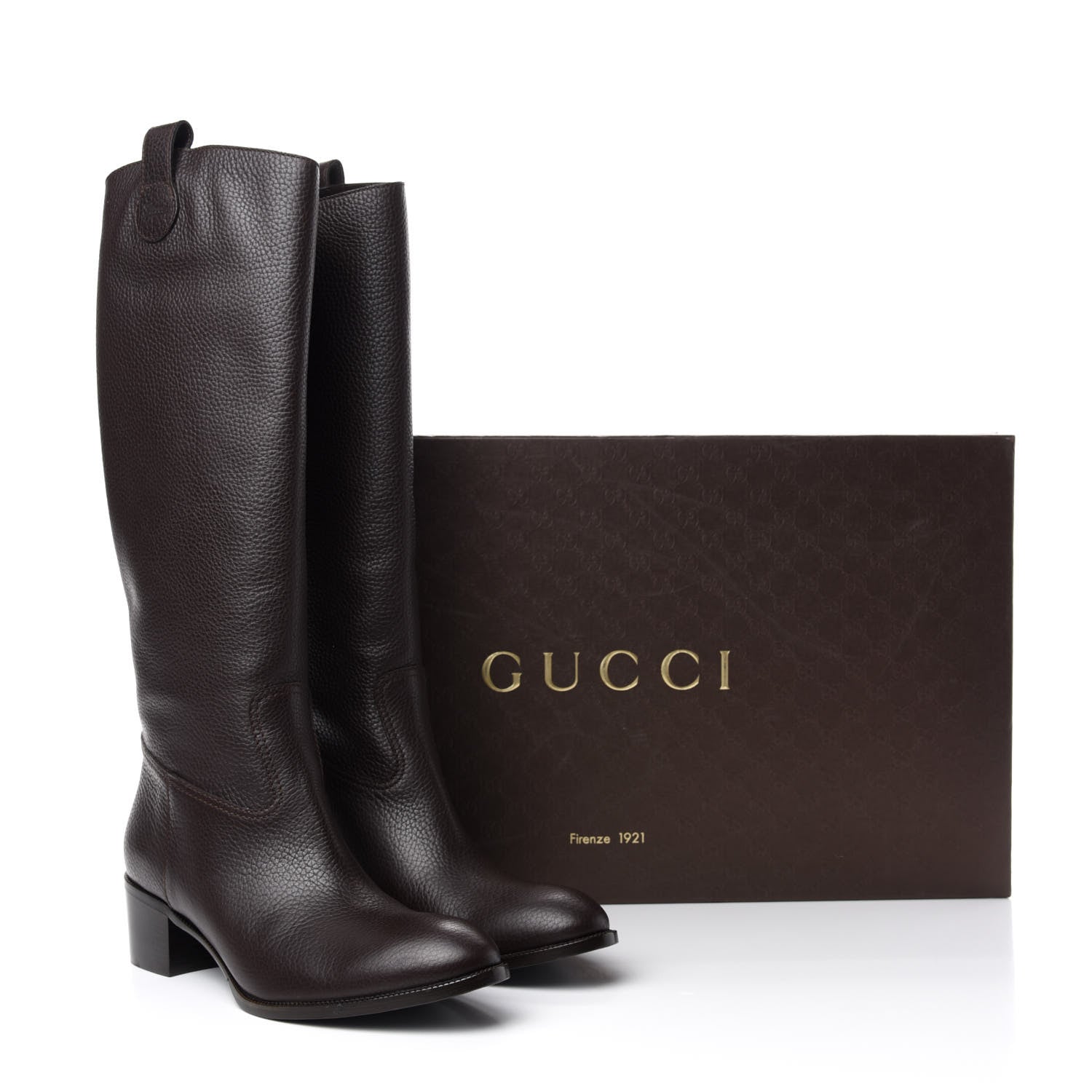 Gucci Cellarius Soft Calfskin Riding Boots 41 Dark Brown 9 of 9