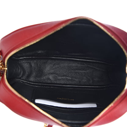 Saint Laurent Grain De Poudre Matelasse Monogram Mini Lou Camera Bag Eros Red 5 of 11