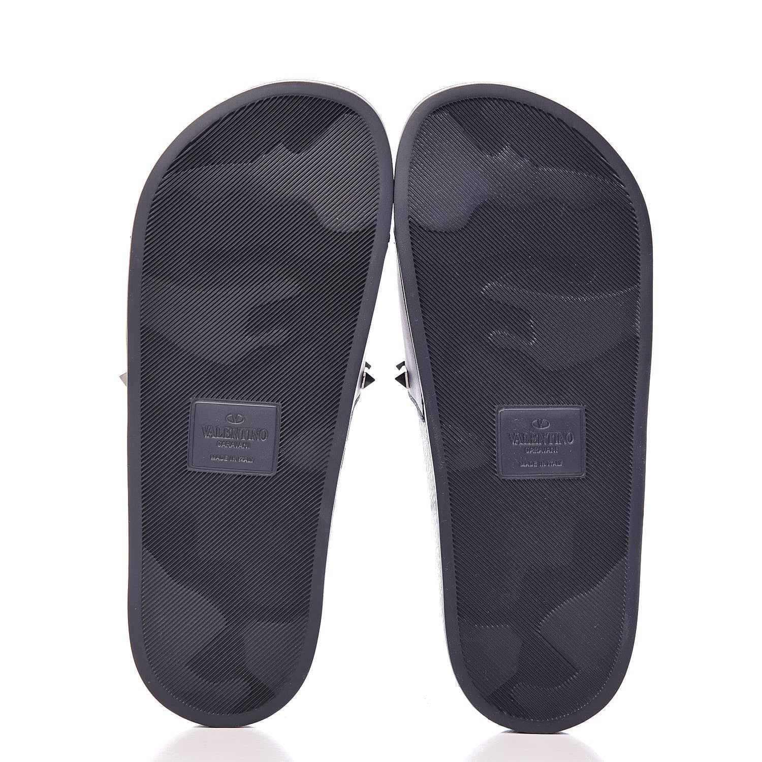 Valentino Garavani Rubber Rockstud Slide Sandals 40 Marine 5 of 10