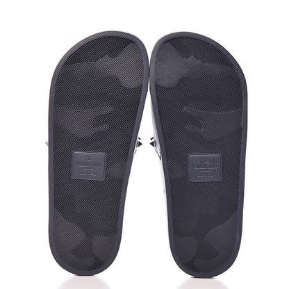 Valentino Garavani Rubber Rockstud Slide Sandals 40 Marine 5 of 10