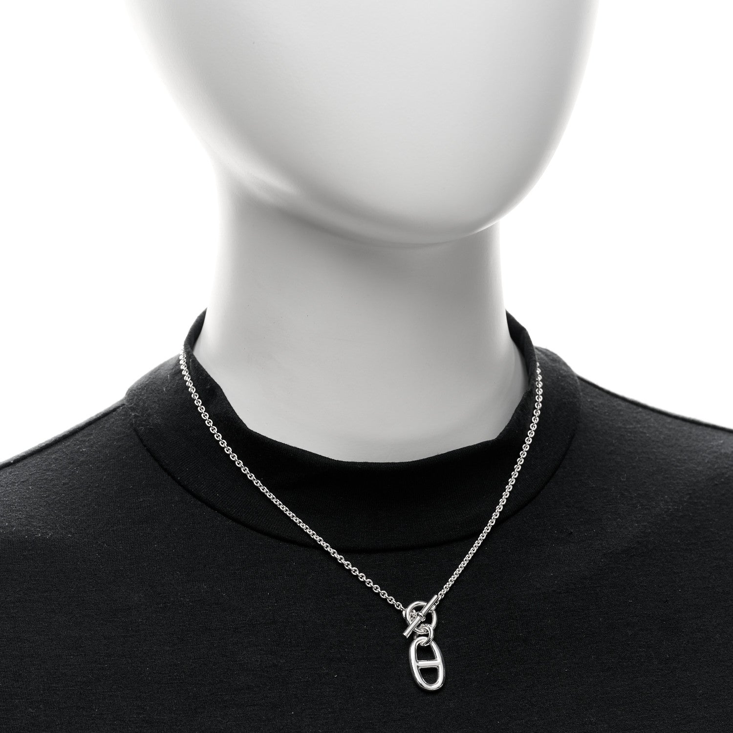 Hermes Sterling Silver Amulette Chaine d'Ancre Necklace 2 of 5