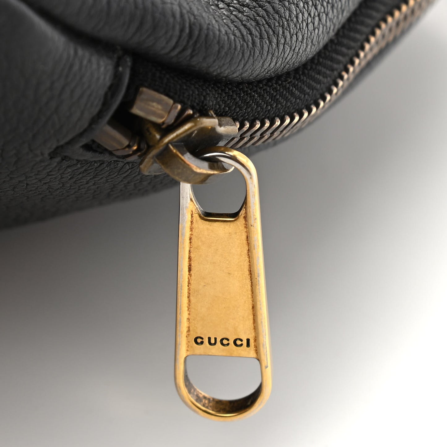 Grained Calfskin Small Logo Belt Bag Black