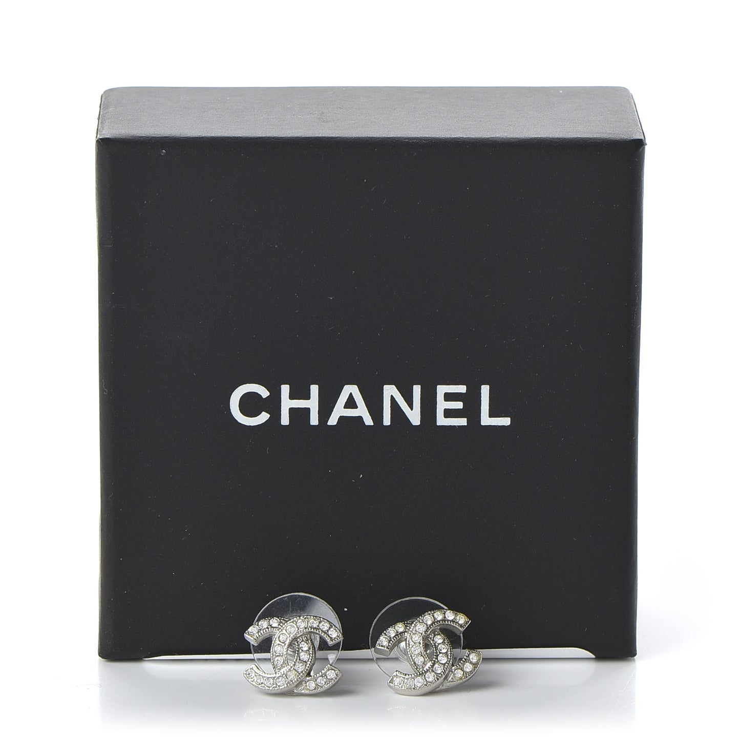 Crystal CC Earrings Silver