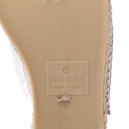 Gucci Nappa Matelasse GG Marmont Espadrille Slippers 38.5 Great White 8 of 12