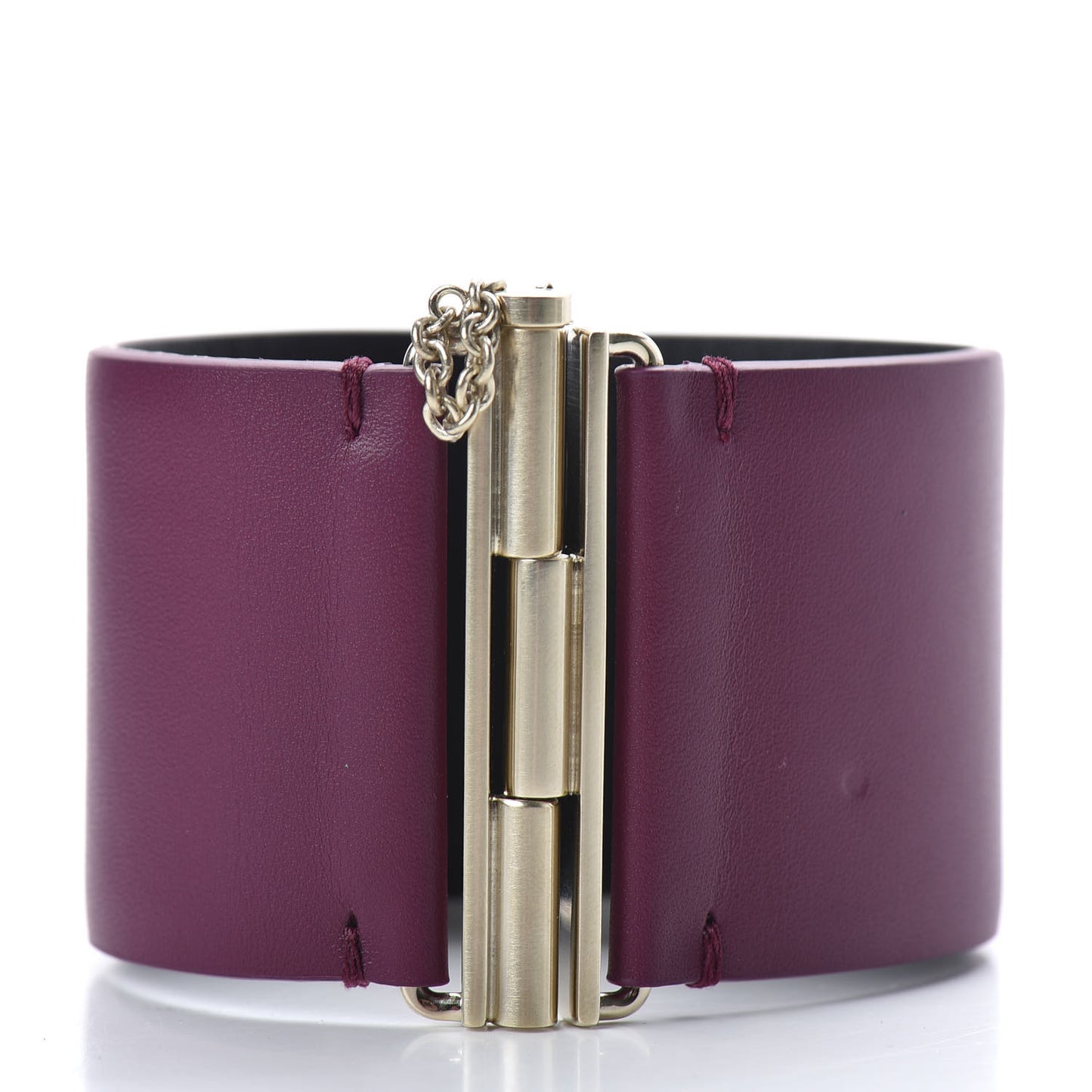 Calfskin CC Wide Cuff M Dark Pink