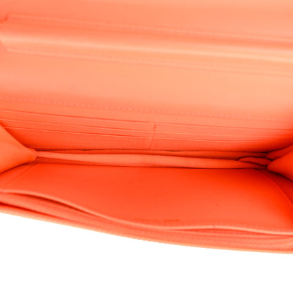 Chanel Patent Calfskin Quilted Boy Wallet On Chain WOC Orange 5 of 18