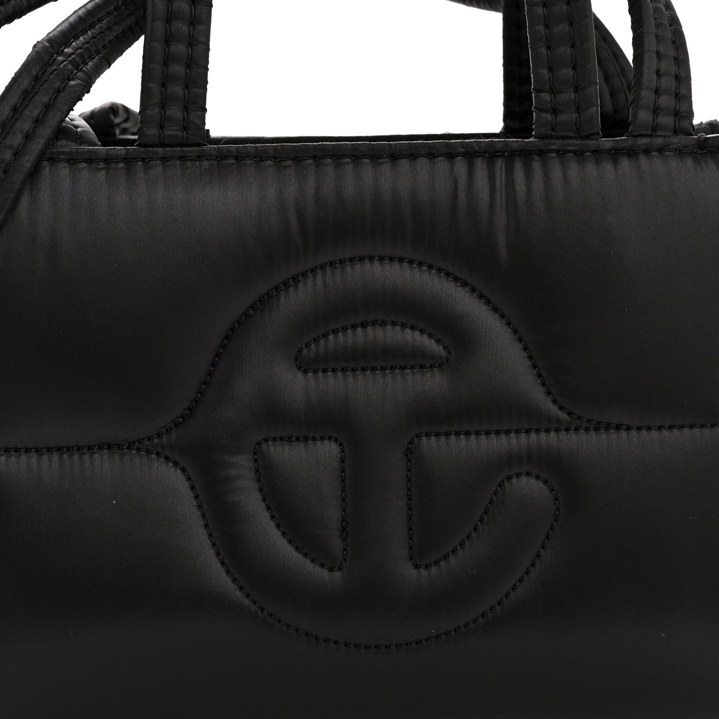 Nylon Small Puff Shopping Bag Black