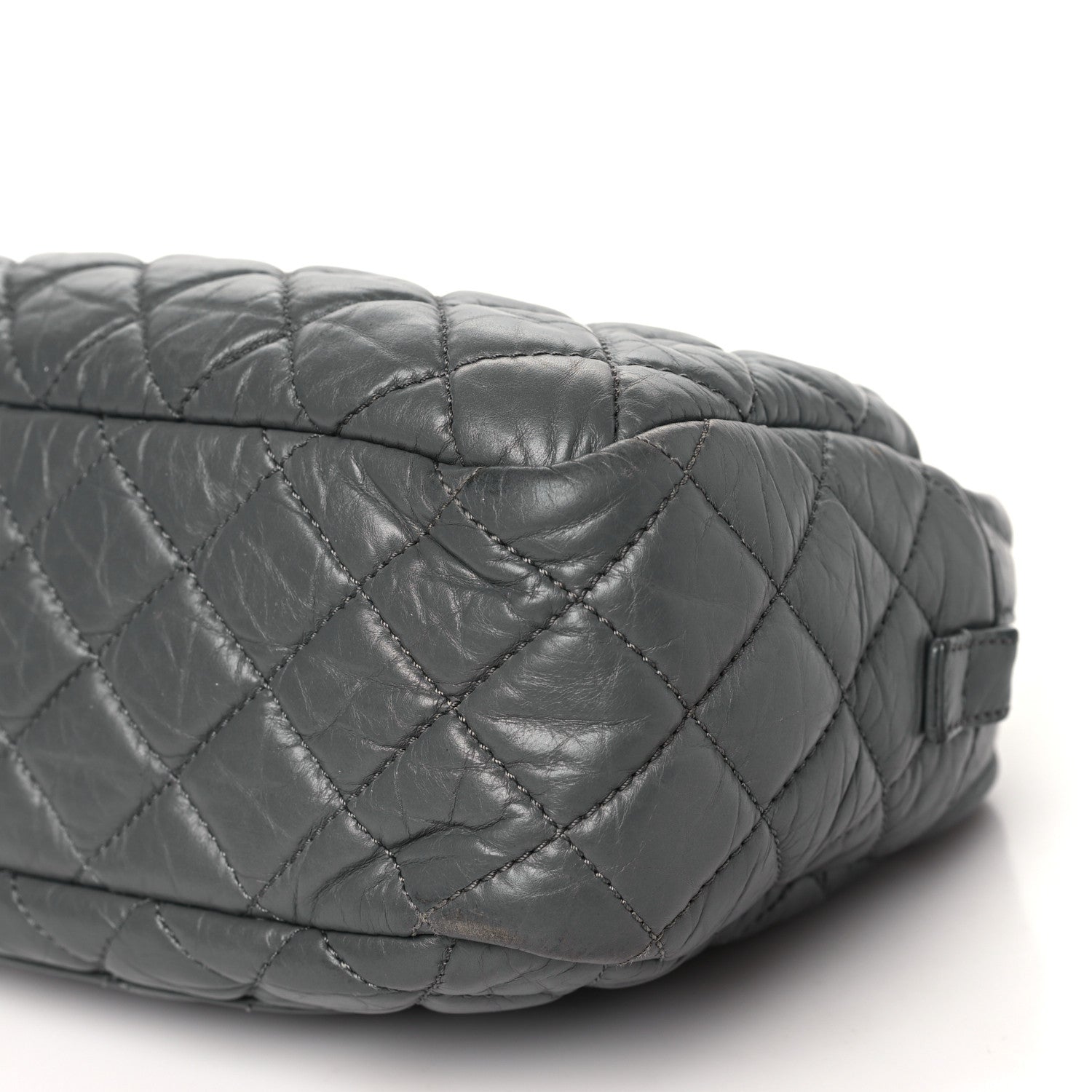 Chanel Aged Calfskin Quilted Medium Reissue Camera Case Grey 9 of 10