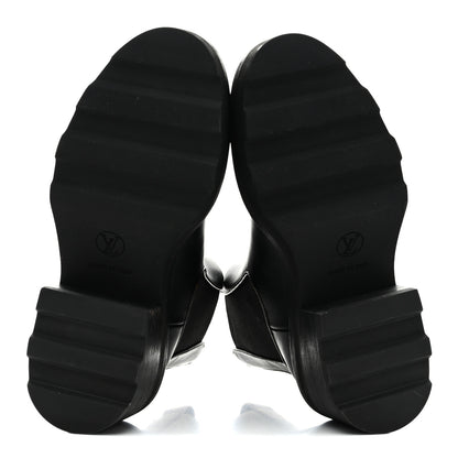 Louis Vuitton Calfskin Monogram Beaubourg Ankle Boots 37 Black 6 of 9