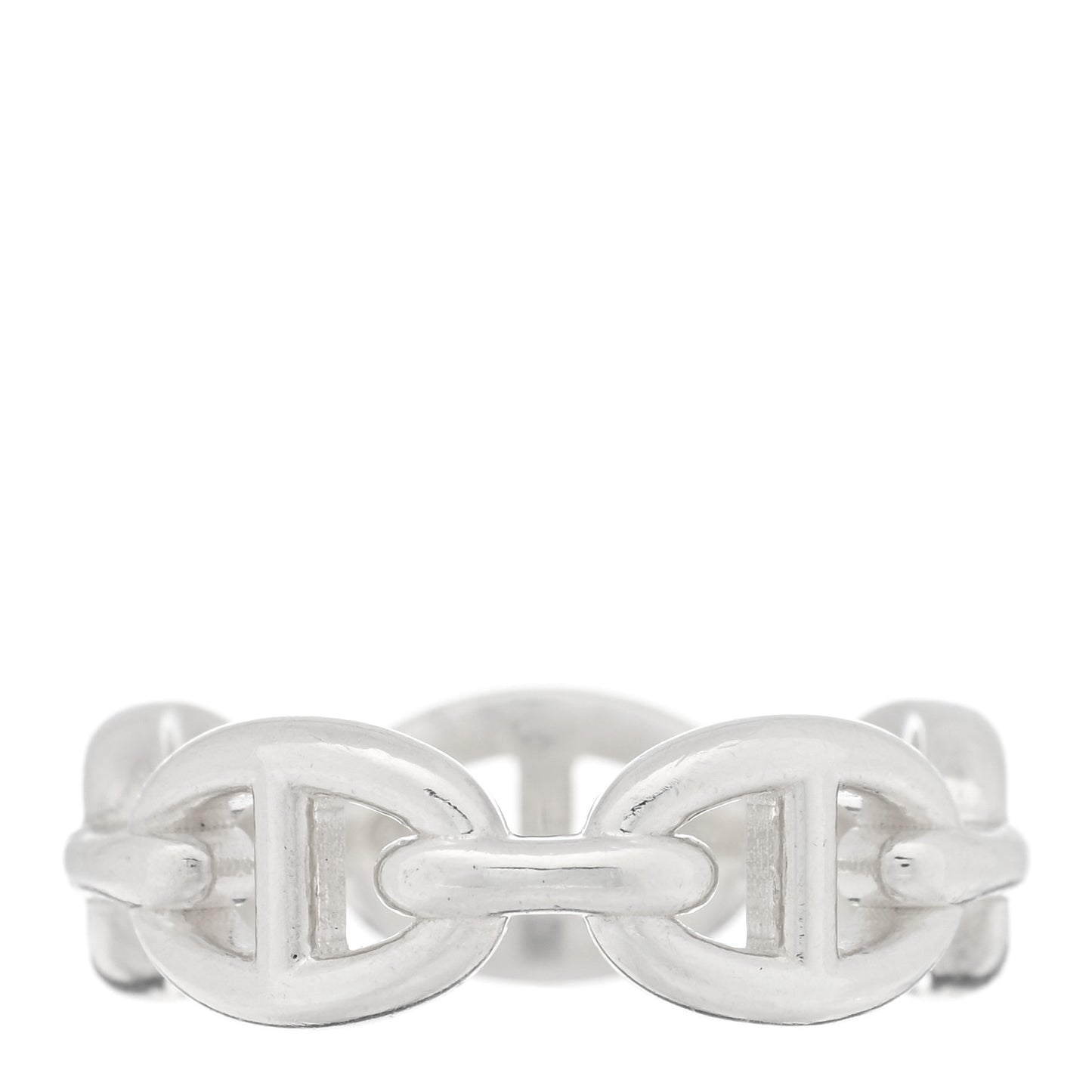 Sterling Silver PM Chaine d'Ancre Enchainee Band Ring 56 7.75