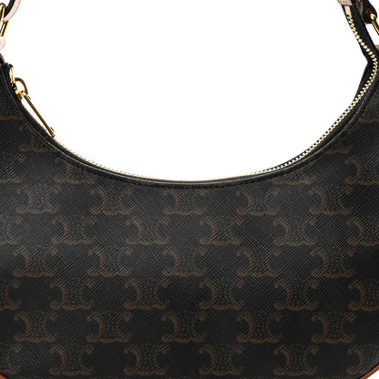 Celine Triomphe Canvas Calfskin Ava Shoulder Bag Tan 9 of 11