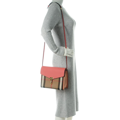 Burberry Derby Calfskin House Check Small Macken Crossbody Bag Copper Pink 2 of 8
