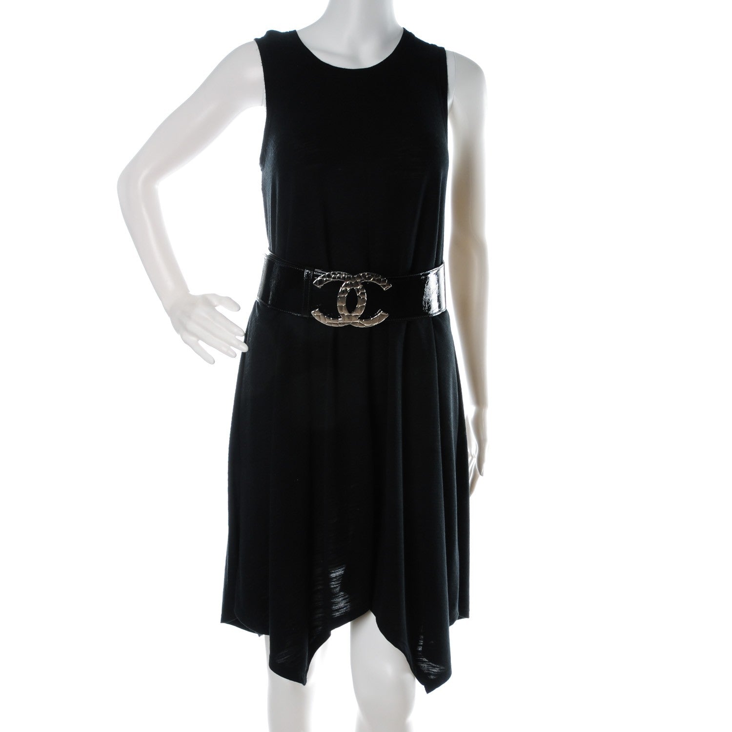 Chanel Patent CC Wide Belt 80 32 Black 2 of 6