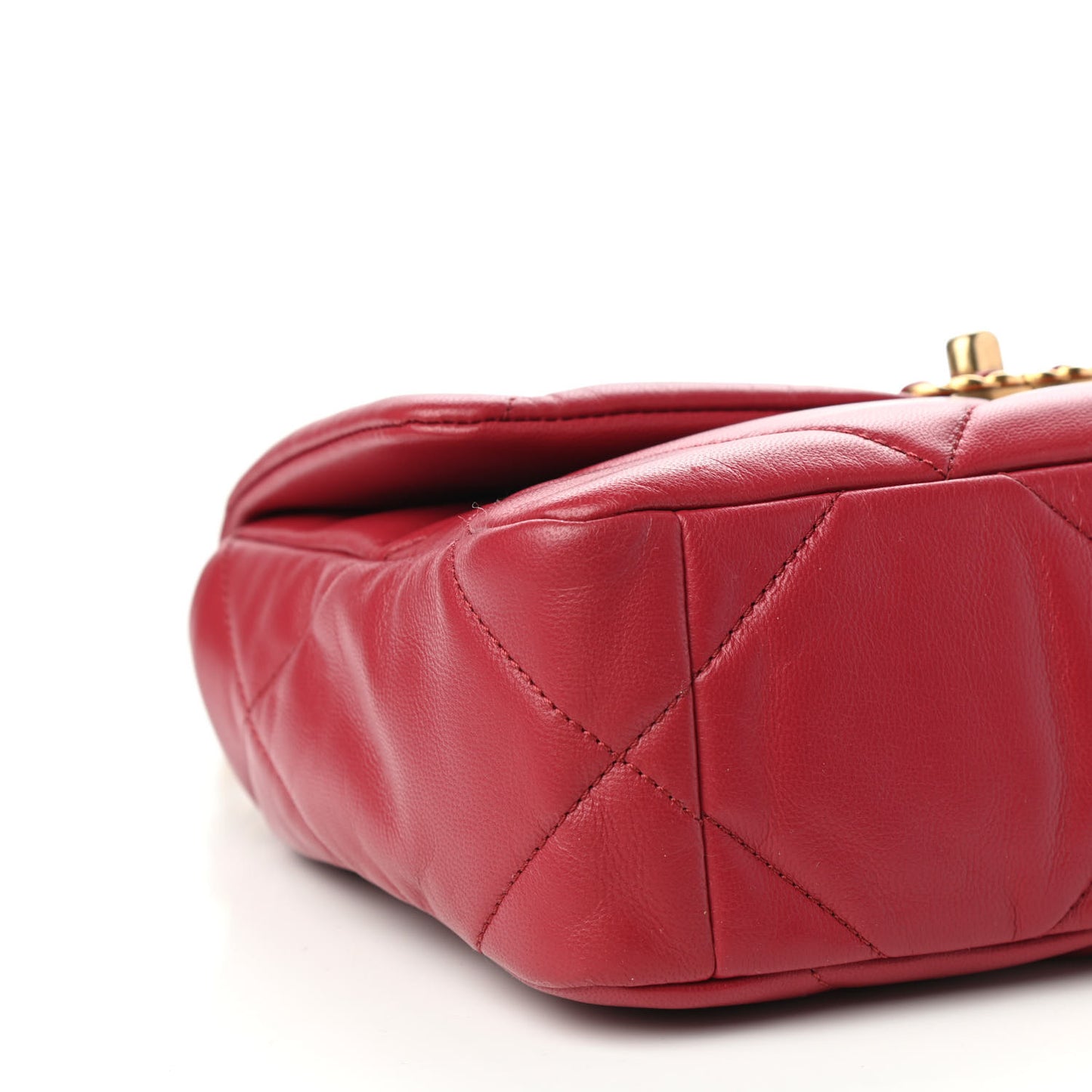 Lambskin Quilted Medium Chanel 19 Flap Red